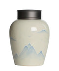 Top Shelf Ceramic Tea Canister With Airtight Lock Lid And Solid Loose Leaf Tea Storage Jar for storing coffee beans, nuts, or candy.