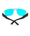 Top Tier Badass Laser Safety Glasses Featuring Heavy Duty OD4 Plus Filter And Crystal Clear Lenses, back view with black frame.