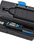 Dead Nuts Accurate Digital Torque Wrench Socket Set 1.5 To 30 Nm in case with LCD and blue accents for quick garage work.