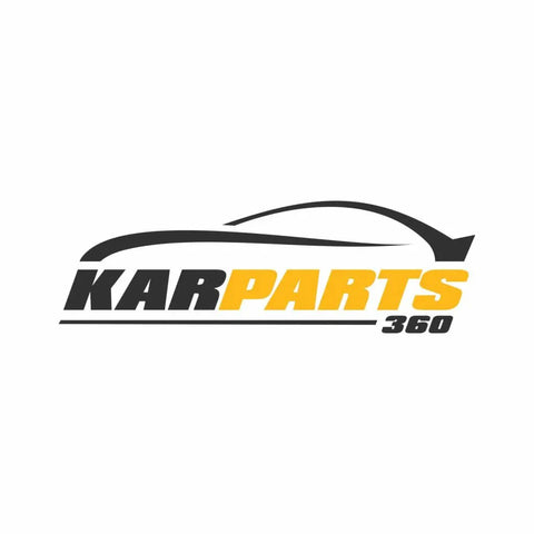 Logo of KARPARTS 360 featuring sleek vehicle silhouette and bold typography in black and yellow colors.