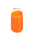 Orange Rubber Screw Thread Protector Cap 8mm Inner Diameter Five Sixteenth Inch End Cap, side view