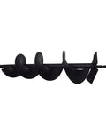 Six Inch Auger Drill Bit With Three Quarter Inch Shaft for planting and garden work, side view of black auger tool.