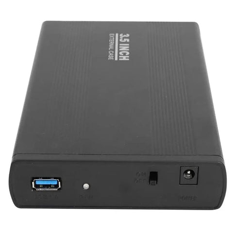 Plug And Play Powerhouse Beefy Aluminum 3.5 Inch Hdd Dock Station With Sata To Usb 3.0 Adapter rear view showing ports.