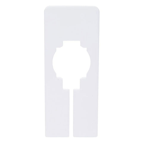 Durable Plastic Clothes Rack Dividers With Blank Custom Tags For Easy Closet Organization In White 5 By 2 Inch Polypropylene Garment Rack Labels Pack Of 60, front view