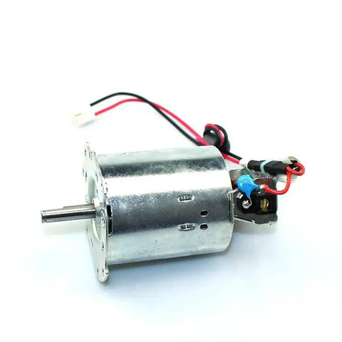 Compact Brushed Dc Gear Motor For Home Appliances And Bakery Tools No Sweat Plug And Play Setup with metal casing and wires.