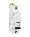 Pro-Grade Miniature Circuit Breaker 1 Pole 20 Amp D Curve showing side view design for electrical panel applications.
