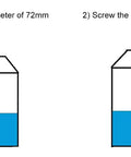 Illustration of installing a WiFi Tank Level Monitor Sensor With Ultrasonic Contactless Readings IP67 Waterproof 10Cm To 3M Range Tuya Smart Life App.