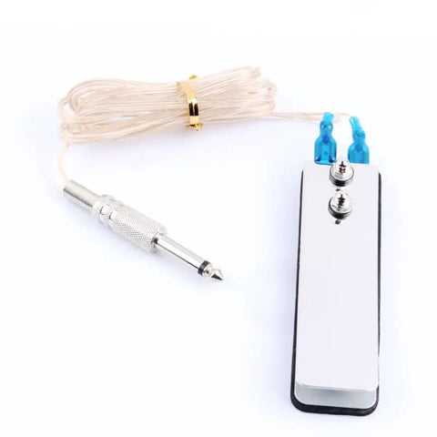 Two Pack Tattoo Foot Pedal Switch With Quarter Inch 6.35mm Plug And Stainless Steel Clip Cord