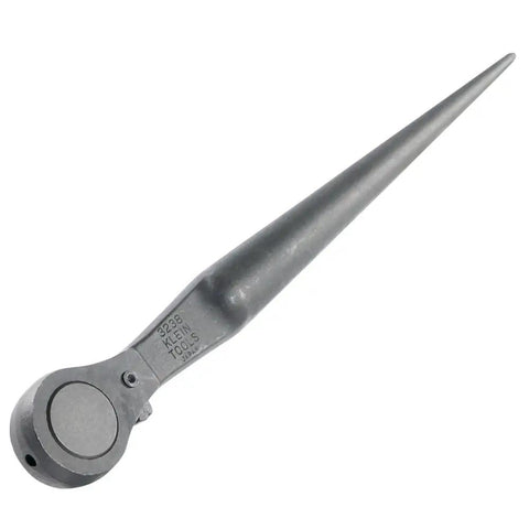 Ratcheting Spud Wrench With Half Inch Drive For Construction, Forged Alloy Steel, Corrosion Resistant Black Finish, Reversible Ratchet, 15 Inch Length