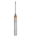 Ball Nose End Mill Four Flute Tungsten Carbide Spiral CNC Router Bit Single End With One Quarter Inch Shank One Inch Cutting Length ZRN Coated