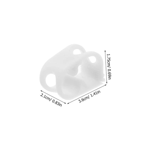 Five Piece Lab Flow Control Clamp Set For Regulator Hoses And Tubes Perfect For Precise Experiments And Home Brewing Flexible Tubing And User Friendly Design Easy To Use Durable Hose Clip Tool shown in white POM 36x21x17.5 mm