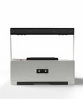 Front view of coil binding machine with electric inserter and foot pedal for fast easy doc binding, punches 20 sheets, binds up to 440 sheets.