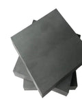 Stack of self lubricating graphite sheets for easy machining and durable performance, 100 by 100 by 8 mm, 3D printing and prototyping use.