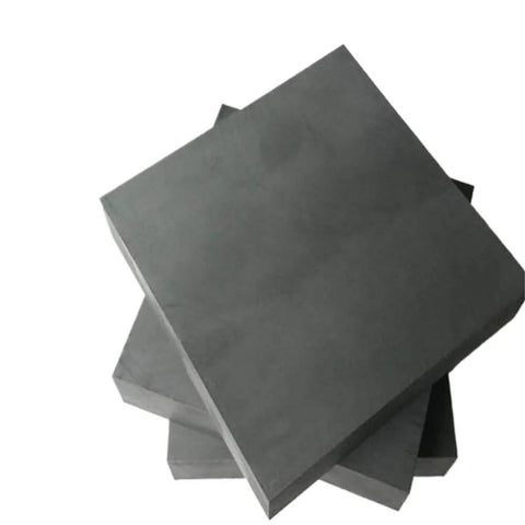 Stack of self lubricating graphite sheets for easy machining and durable performance, 100 by 100 by 8 mm, 3D printing and prototyping use.