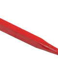 Red 39 Inch Bale Spear For Quick Attach, Heavy Duty Hay Fork With 3000 Lb Capacity, 7/8 Inch Front Diameter, metal tip close-up