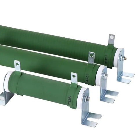 Heavy Duty 150 Watt Ceramic Load Fixed Resistor 5 Ohm Power Test Component For Electronics in green ceramic housing.