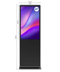 Top Tier 49 Inch Interactive Digital Signage Floor Standing Kiosk With 10 Point Infrared Touch Screen, front view.
