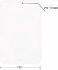 Set Of Two Hella Durable White Aluminum Sign Blanks 18 X 12 Inch Rust Free Sheet Metal with pre-drilled holes for easy mounting.