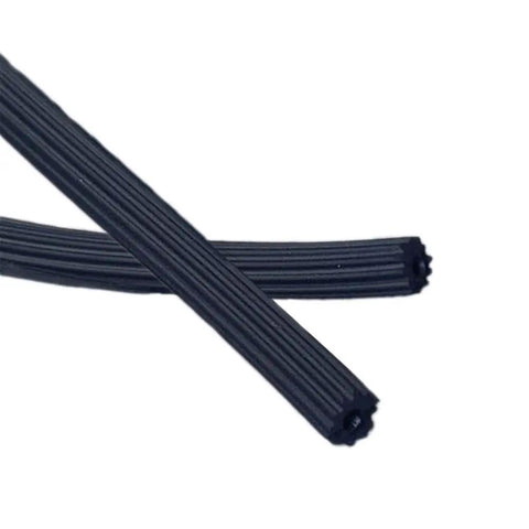 Window Screen Spline 0.125 Inch By 100 Foot Black Retainer For Securing Screen Mesh In Frames, Hollow Core Serrated Round Shape