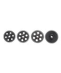 4 Pack Steel Pinion Gears For One Eighth Scale RC Cars, 28T 29T 30T 31T, 5mm Shaft Hole, Beefy Gear Teeth, High Strength Wear Resistant Set