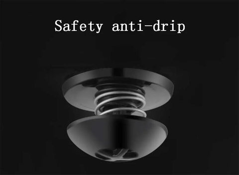 Safety anti-drip feature of All In One Coffee Maker With Milk Frother And Dual Use Ground Or Bean Coffee System Easy Clean Design Transparent