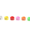 Colorful numbered 10mm pigeon leg bands identify rings pack of 100 for carrier birds durable metal bird tags with numbers training and tracking.