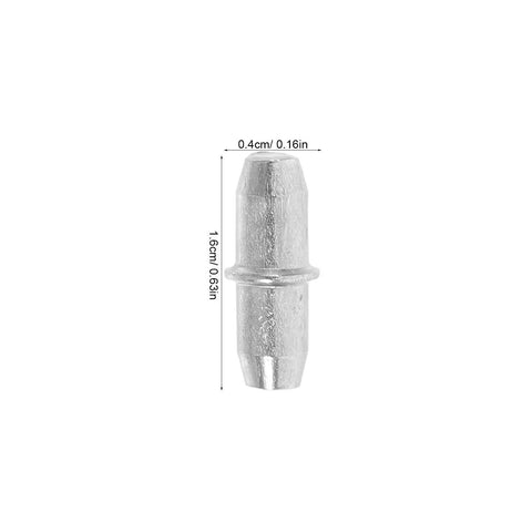 100 Pack Straight Up Sturdy Shelf Pegs For Wood Shelving Heavy Duty Metal Support Pins, silver metal pin, 1.6cm height.