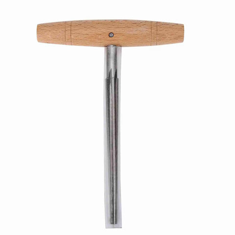 Stainless Steel Violin Peg Reamer With Wooden Handle Pro Grade Anti Rust Luthier Tool For 3 4 Violins front view