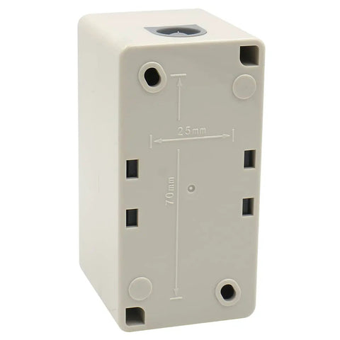 Rear view of Heavy Duty 3 Phase On Off Push Button Switch With Self Locking Power For 380V And 220V 30A Motors Pumps And CNC Machines Industrial Motor Starter 3 Pole 3 Phase BMBSP 330 TBSP 330 showing mounting holes.