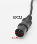 Rugged EV Charging Port Connector With Cannon Type Head 220V 10A, 80CM cable length, and 1.8CM diameter for reliable charging.