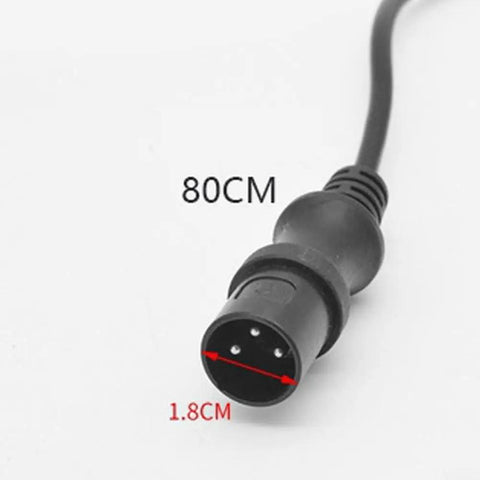 Rugged EV Charging Port Connector With Cannon Type Head 220V 10A, 80CM cable length, and 1.8CM diameter for reliable charging.