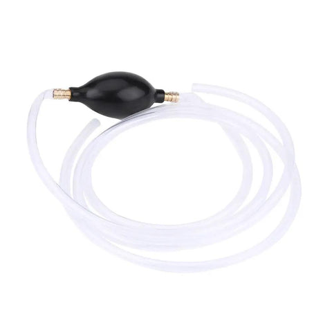 Grab-and-Go Hand Siphon Pump With Primer Bulb PVC Copper 2.1m 8mm Fuel Water Transfer For Boats Outboard Engines Cars Motorcycles Lawn Equipment And Emergency Liquid Transfers, black primer bulb with clear PVC hose
