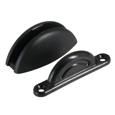 Durable Black Nylon Door Catch Stopper Latch Holds Open Cupboard RV Boat Sail Motorhome And Cargo Drawer To Protect Walls From Damage With Easy Installation - black nylon hardware