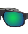 Mens Safety Sunglasses M103GM With Matte Black Frame Green Mirror Lens Non Slip Foam Lining 100 UVA UVB Protection ANSI Z87 Plus Compliant