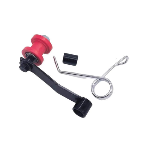 Ultimate Chain Tensioner Spring Roller Slider Guide Adjuster Pulley Kit For 110cc To 250cc ATV Quad Bike Parts That Keeps Your Chain Tight And Stops Skipping On The Trail Without Making A Ton Of Noise; black steel roller kit