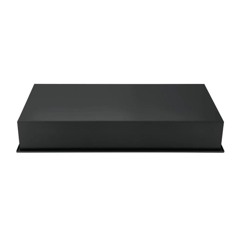 Front view of Matte Black Shower Niche Shelf 12 X 24 Inches, Ultra Thin 3mm Shelf, 304 Stainless Steel Construction