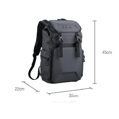 Large Capacity Camera Backpack With Tripod Storage For DSLR And Mirrorless Gear, Dual Compartments, dimensions 45cm by 30cm by 22cm