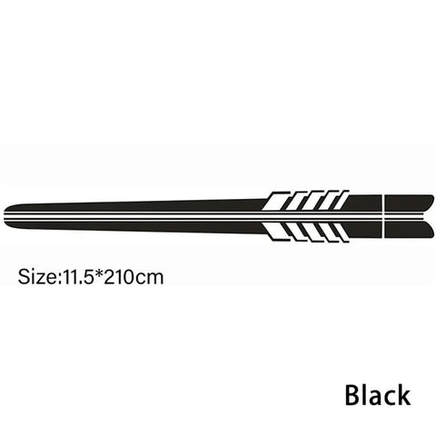 Level Up Your Ride Vibe With Sporty Side Skirt Stickers For Tesla Cybertruck Exterior Vinyl Decals, black 11.5x210cm size