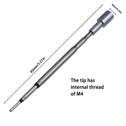 Heat Insert Nut Iron Tip Trimming Kit Internal Thread Soldering Iron Tip For TS21 C210 HS02B with M4 thread, 83mm length