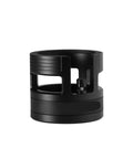 Game Changing 58mm Espresso Portafilter Station Keeps Your Gear Locked In Place During Tamping with sturdy black metal structure.