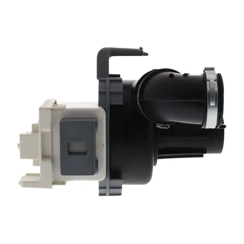 Side view of Dishwasher Circulator Pump Replacement For Whirlpool Maytag KitchenAid Jenn Air Amana Magic Chef Admiral Norge Roper, black and white color