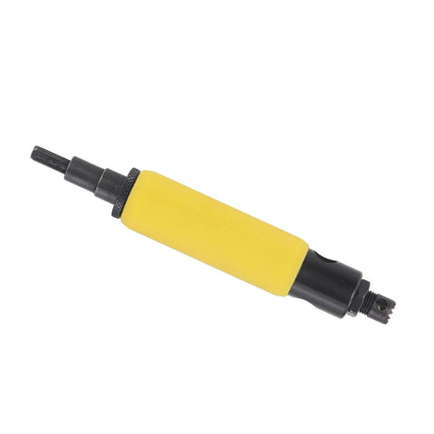 Close-up of Electric Drill Rivet Removal Tool Kit For 1/8 To 1/4 Inch Blind Rivets Alloy Steel Yellow Body Pro Grade Precision