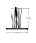 Diagram of 100 Ft Roll Zipper Pile Weatherstrip With 0.250 Inch Pile Height and 0.187 Inch Backing Gray, Heavy Duty Weather Seal