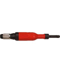 Badass Heavy Duty Industrial Pneumatic 6mm Die Grinder Power Tool For Workshop Repairs And Precision Grinding With Dependable Air Motor And Smooth Control, side view of red air-driven tool.