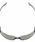Bulk 30 Pack Rimless Safety Glasses Grey Wrap Around Style front view showing smoked lenses and frame design.