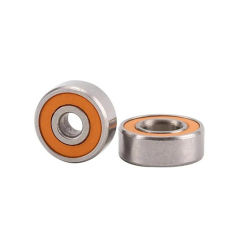 Two ceramic ball bearings S688 2RS CB ABEC7, 8x16x5 mm with orange seals