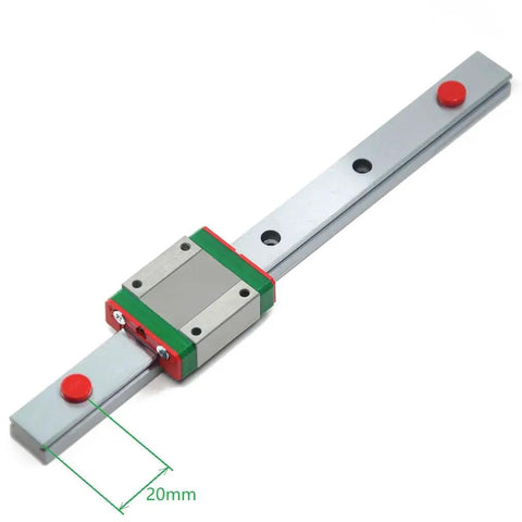 Beefy 200mm MGN15 Linear Rail Guide with MGN15C Carriage Block for DLP UV 3D Printer and CNC Machine, top view