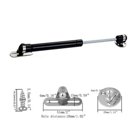 40N 10 Inch Gas Strut Set For Cabinets And Boxes Heavy Duty Lift Supports Soft Open Lid Shocks 2 Pack 8.8 Lb Per Strut