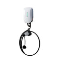 Premium Level Two Electric Vehicle Charger With J1772 Connector and adjustable wall box mounted with five meter cable.