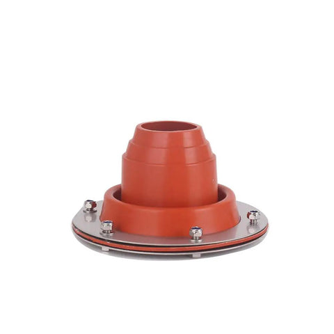 Stove Jack Tent Flashing Kit With High Temp Flexible Pipe Sealing, Heavy Duty Silicone With Stainless Rings And Nuts, For Bell Tents